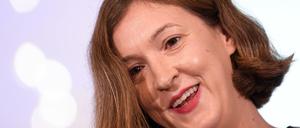  Inger-Maria Mahlke am Montagabend bei der Verleihung des Deutschen Buchpreises an sie und ihren Roman "Archipel". 