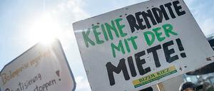 Ohne Maß. Berliner Demonstranten bei Protesten gegen die steigenden Mietpreise.
