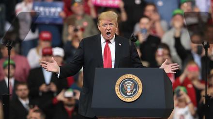 US-Präsident Donald Trump bei einer Wahlkampfveranstaltung in Iowa.
