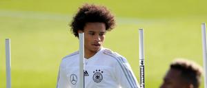 Leroy Sane beim Training mit dem Nationalteam in Berlin.