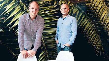Sinnsucher. Choreograf David Simic (links) und Pianist Ohad Ben-Ari in einem Cafe in Mitte.