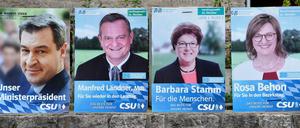 CSU-Wahlplakate im Landkreis Würzburg.