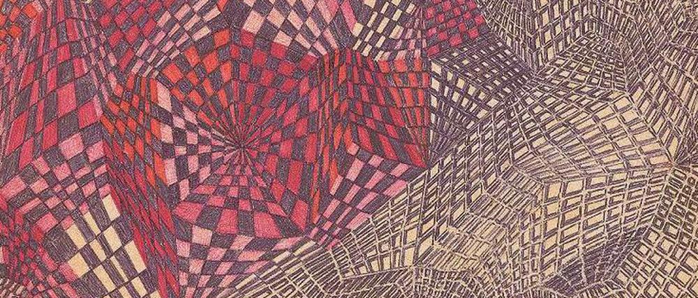 Zeichnungen wie „Insomnia Drawing (17)“ dienen Teresa Burga als Vorlage für ihre Wandarbeiten.