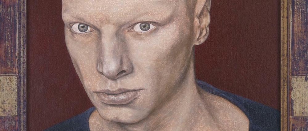 Testbild. Das frühe Selbstporträt von 1996 ist Albrecht Tübkes erste Malerei (Ausschnitt).