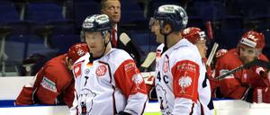 Die Erfahrenen. Frank Hördler (links) mit André Rankel im Spiel gegen Grodno. 