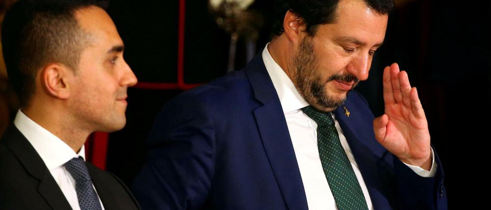 Arbeitsminister Luigi Di Maio (links) und Innenminister Matteo Salvini. 
