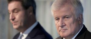 Horst Seehofer (rechts) und Markus Söder nach der Sitzung des CSU-Vorstandes. 