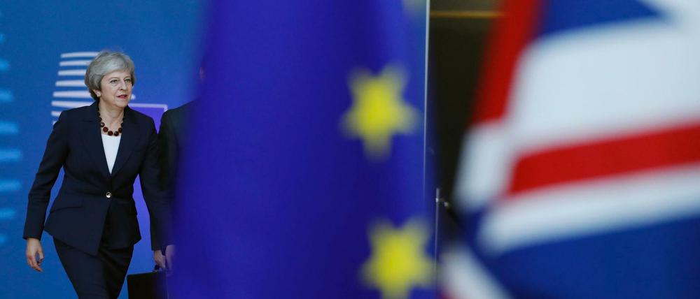 Großbritanniens Premierministerin Theresa May bei ihrer Ankunft zum EU-Gipfel