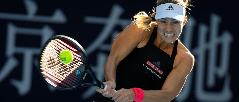 Ambitioniert. Angelique Kerbers One-Woman-Show beim Tour-Finale.