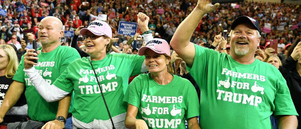 Trump-Unterstützer bei einer Wahlkampfveranstaltung in Iowa Anfang Februar.