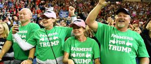 Trump-Unterstützer bei einer Wahlkampfveranstaltung in Iowa Anfang Februar.
