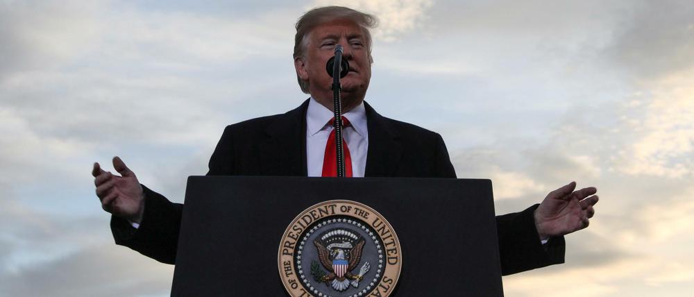 Präsident Donald Trump bei einem Auftritt in Missoula, im US-Bundesstaat Montana.