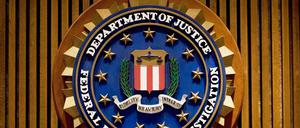 Das Logo der Justizbehörde der USA.
