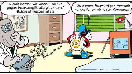 Ein empathisches Eingehen auf den Patienten ist auch für Entenhausener Ärzte wichtig: Eine Szene aus dem „Pschyrentel“.