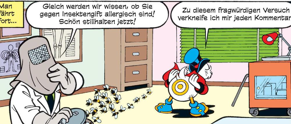 Ein empathisches Eingehen auf den Patienten ist auch für Entenhausener Ärzte wichtig: Eine Szene aus dem „Pschyrentel“.