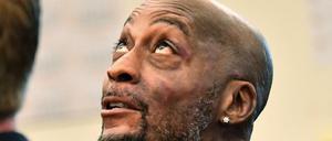 Der Kläger und Krebs-Opfer Dewayne Johnson während einer Pause im Monsanto-Prozess. +