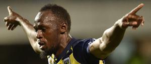 Jubeln kann er. Am liebsten für die Central Coast Mariners - denen Usain Bolt aber wohl etwas zu teuer ist.