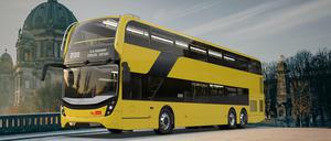 So sieht der neue Doppeldecker der BVG aus.