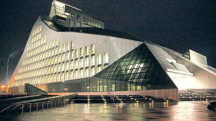 Die lettische Nationalbibliothek in Riga.