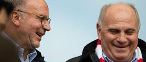 Zwei, die zusammenhalten. Kalle (l.) und Uli, die rhetorische Doppelspitze des FC Bayern.