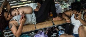 Am Dienstag legten Tausende Migranten einen Stopp in der südmexikanischen Stadt HuiStopp ein.