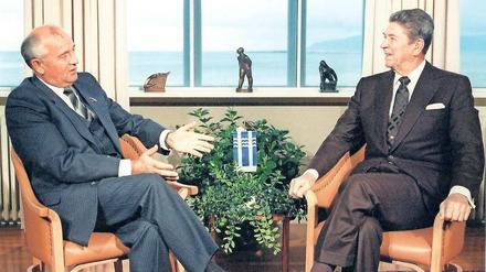 Da kam Hoffnung auf. Michail Gorbatschow und Ronald Reagan beim Gipfeltreffen 1986 im isländischen Reykjavik.