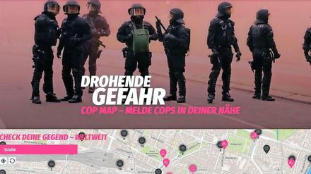 Polizei auf dem Radar. Wer Beamte sieht oder kontrolliert wird, kann dies online unkompliziert eingeben.