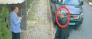 Jamal Khashoggi vor dem Betreten des saudischen Konsulats in Istanbul.