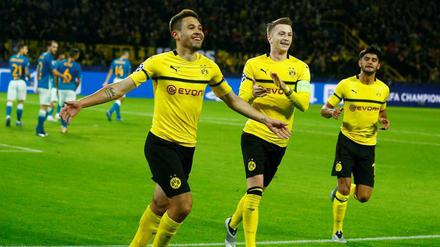 Wieder einer drin. Die Dortmunder zeigten sich auch gegen Atletico Madrid treffsicher.