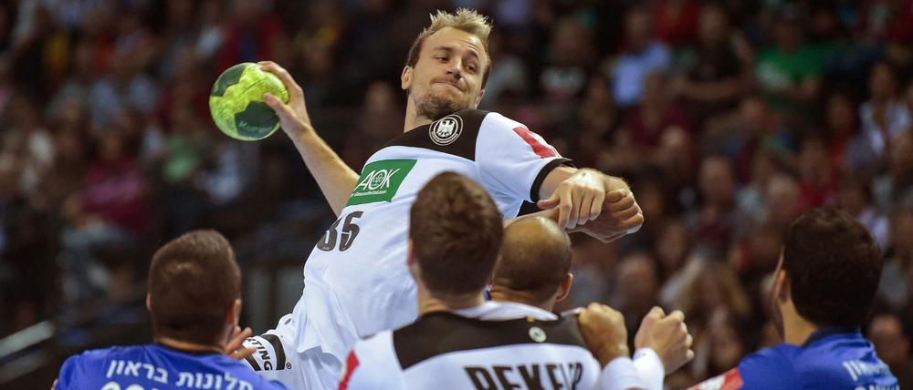 Julius Kühn aus Deutschland setzt zum Wurf an.