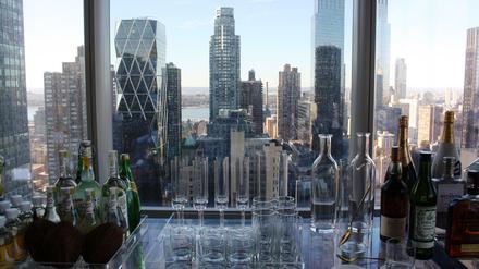 Blick aus dem Fenster eines New Yorkers Luxus-Turm.