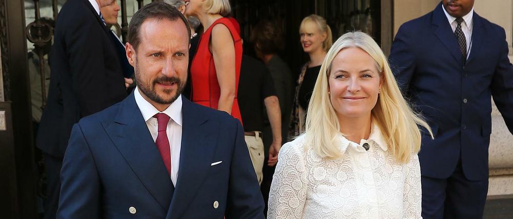 Prinzessin Mette-Marit und Prinz Hakoon bei einem Auftritt in New York vor drei Jahren.