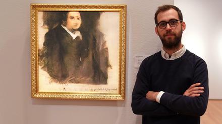 Malerei nach Formel. Das Porträt "Edmond de Belamy", gemalt von einem Computer, den Künstler Pierre Fautel (r.) mit Daten fütterte.