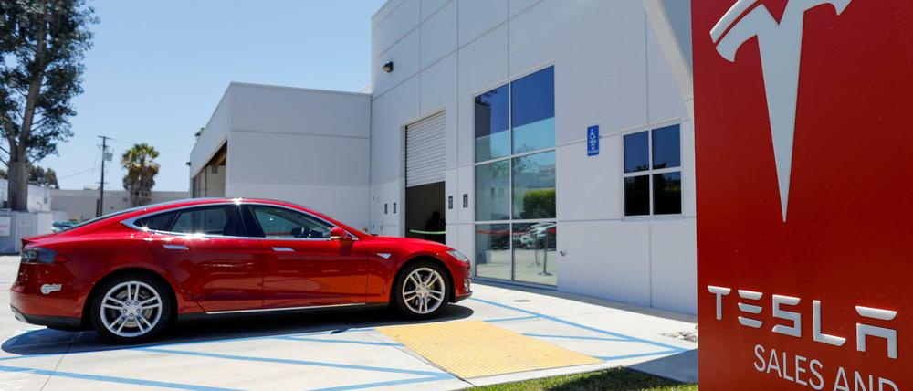 Ein Tesla-Händler in Kalifornien.
