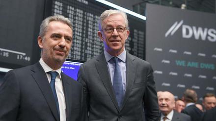 Nicolas Moreau (l.), bisheriger Vorstandsvorsitzender der DWS-Group, muss gehen.