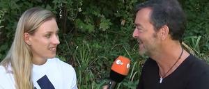 ZDF-Sportreporter Martin Wolff im missglückten Interview mit der Wimbledon-Gewinnerin Angelique Kerber.