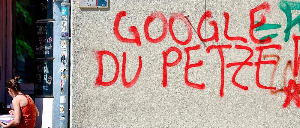 Rotes Tuch: In Kreuzberg ist Google nicht sonderlich beliebt.