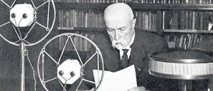 Fortschritt und Technik. Der demokratische Staatspräsident (hier 1932) liebte Innovationen wie das Radio. 