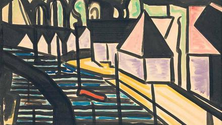 Geometrie und Fluss. Die niederländische Malerin Jacoba van Heemskerck (1876-1923) wurde zwischen 1914 und 1924 häufig in Herwarth Waldens Berliner Galerie „Der Sturm“ gezeigt. Dieses „Segelbild“ entstand um 1915.
