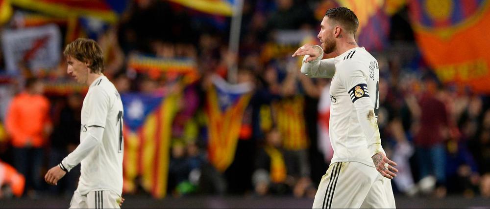 Läuft nicht. Reals Modric (l.) und Ramos nach der Pleite gegen Barcelona.