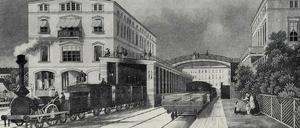 So fing es an. Der Potsdamer Bahnhof in Berlin im Jahr 1843.