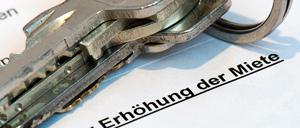 Ein Anschreiben "Zustimmung zur Erhöhung der Miete".