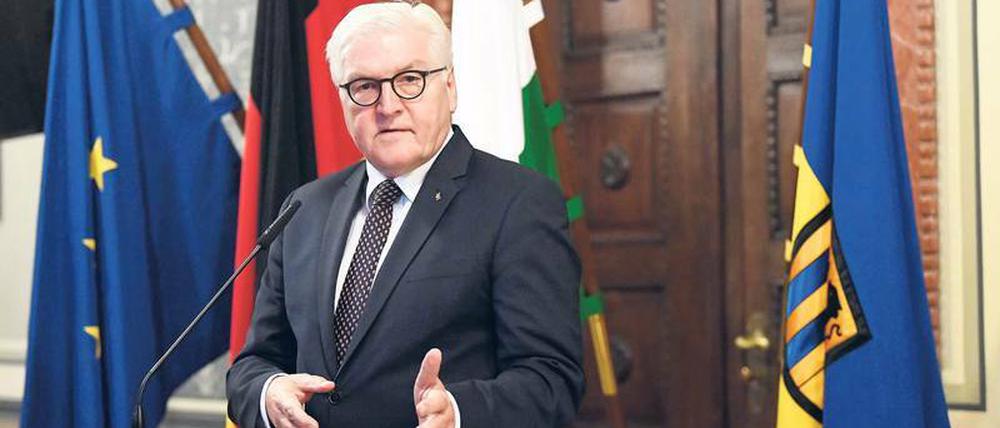 Bundespräsident Frank-Walter Steinmeier hat sich in die Rolle des Suchenden begeben.