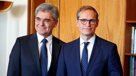 Freuen sich: Siemens-Chef Joe Kaeser und Berlins Regierender Bürgermeister Michael Müller 