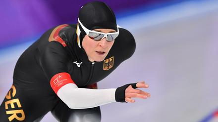 Waren es ihre letzten Olympischen Spiele? Claudia Pechstein in Pyeongchang in Aktion. 