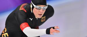 Waren es ihre letzten Olympischen Spiele? Claudia Pechstein in Pyeongchang in Aktion.