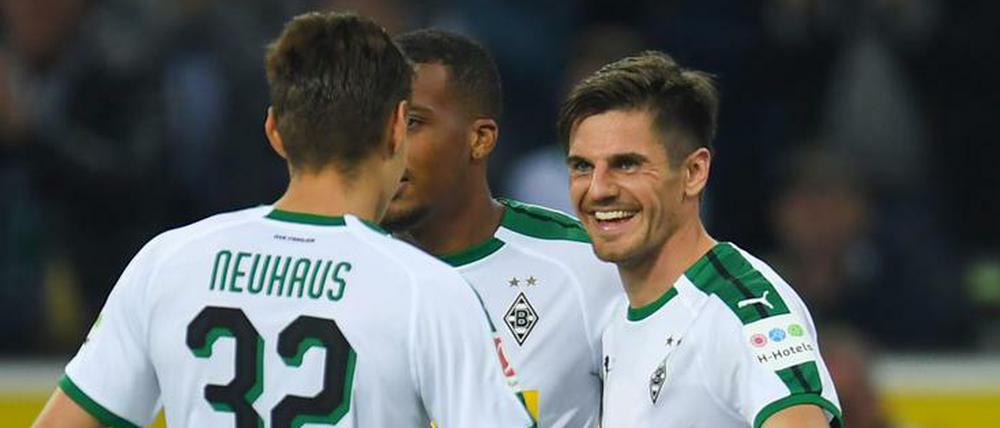 Konstant gut gelaunt. Jonas Hofmann (rechts) hatte in dieser Saison schon häufiger Grund zur Freude.