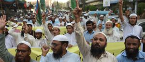 Protest gegen die Aufhebung des Todesurteils für Asia Bibi in Pakistan 