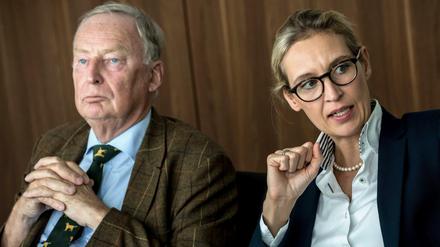 Die Bundesvorsitzenden der AfD, Alexander Gauland und Alice Weidel.