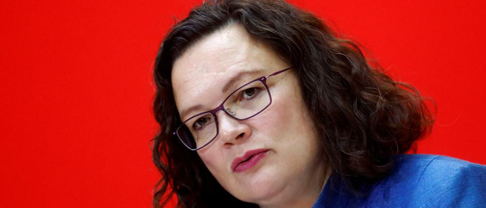 Die SPD-Vorsitzende Andrea Nahles